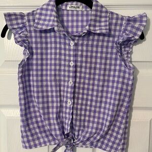 Purple Gingham Kids Shirt
